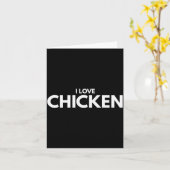 Ik Hou Van Kip T-shirt  Kaart (Gele Bloem)