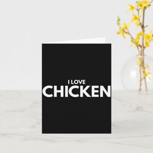 Ik Hou Van Kip T-shirt  Kaart (Gele Bloem)