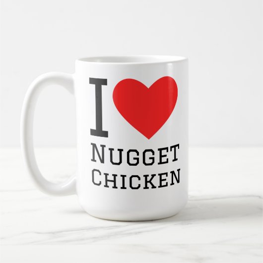 Ik hou van kipnuggets koffiemok (Links)