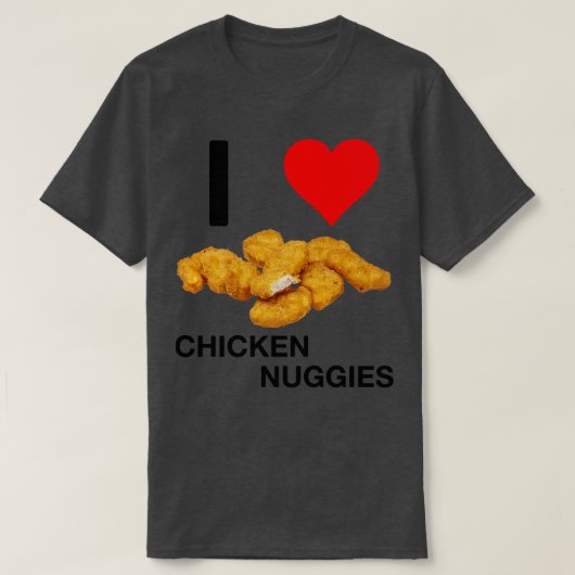 Ik hou van kipnuggies t-shirt (Design voorkant)