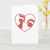 Ik hou van kippen die kippen kotsen in het hart kaart (Gele Bloem)