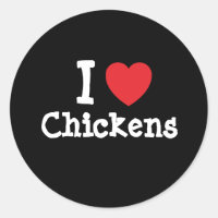 Ik hou van Kippen hart op maat gepersonaliseerd