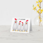 Ik hou van kippen! kaart (Gele Bloem)