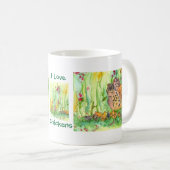 Ik hou van kippen kip hanen haan kippen Waterverf Koffiemok (Voorkant rechts)