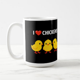 Ik hou van kippen Moppige Kuikens Geschenk voor Ki Koffiemok