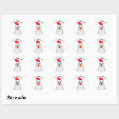 Ik hou van kippen! ronde sticker (Vel)