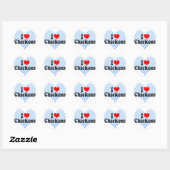 Ik hou van kippen ronde sticker (Vel)
