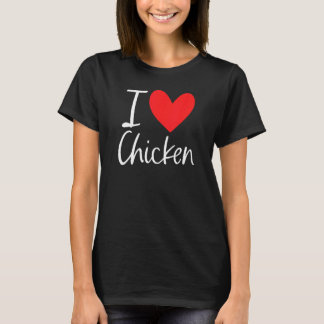 Ik hou van Kippenhart Latijns Voedsel Burrito Taco T-shirt