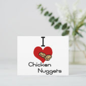 Ik hou van kippennuggets briefkaart (Staand voorkant)