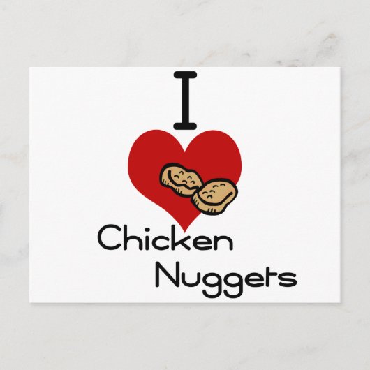Ik hou van kippennuggets briefkaart (Voorkant)