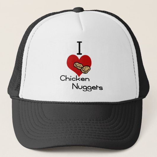Ik hou van kippennuggets trucker pet (Voorkant)