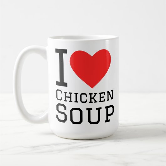 Ik hou van kippensoep koffiemok (Links)