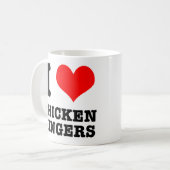 IK HOU VAN KIPPENSTRIPES KOFFIEMOK (Voorkant links)