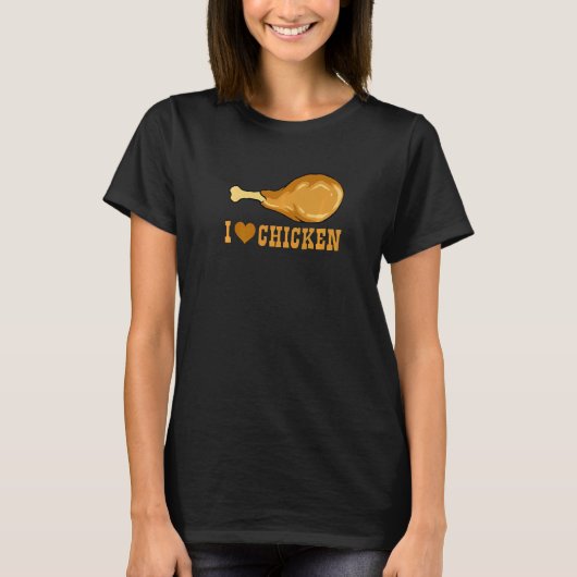 Ik hou van kippenvlees t-shirt (Voorkant)