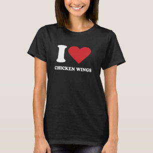 Ik hou van KIPPENVLEUGELS Ik Hart KIPPENVLEUGELS T-shirt