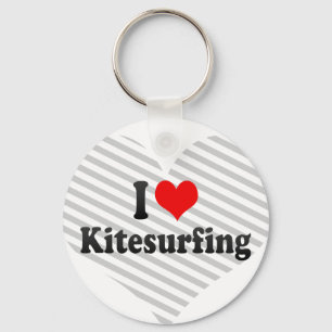 Ik hou van Kitesurfing Sleutelhanger