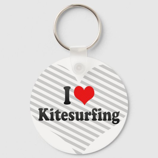 Ik hou van Kitesurfing Sleutelhanger (Voorkant)