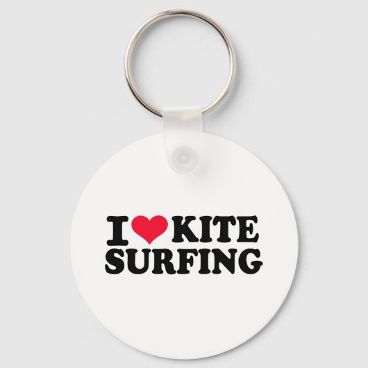 Ik hou van Kitesurfing Sleutelhanger (Voorkant)
