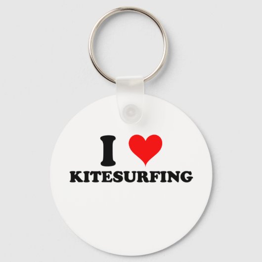 Ik hou van Kitesurfing Sleutelhanger (Voorkant)