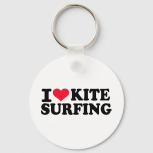 Ik hou van Kitesurfing Sleutelhanger