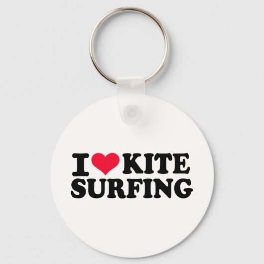 Ik hou van Kitesurfing Sleutelhanger (Voorkant)