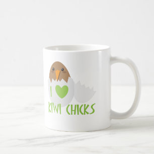 Ik hou van KIWI CHICKS met een kiwi-Nieuw-Zeelands Koffiemok