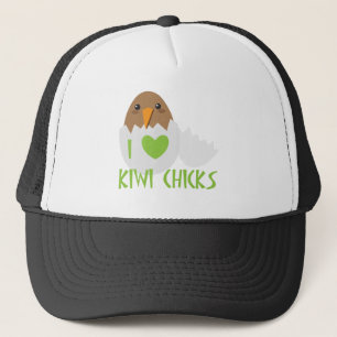 Ik hou van KIWI CHICKS met een kiwi-Nieuw-Zeelands Trucker Pet