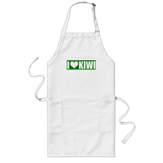 Ik hou van kiwi lang schort (Voorkant)