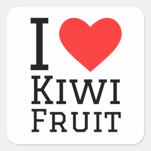 Ik hou van kiwi's vierkante sticker
