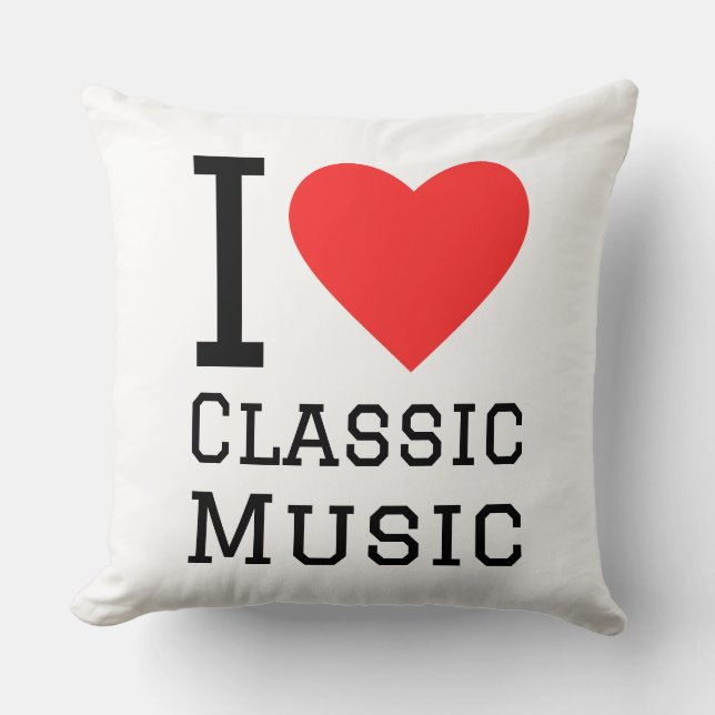 Ik hou van klassieke muziek kussen (Voorkant)