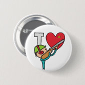 Ik hou van kleiduiven schieten ronde button 5,7 cm (Voorkant /achterkant)