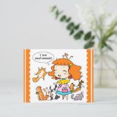 Ik hou van kleine dieren briefkaart (Staand voorkant)