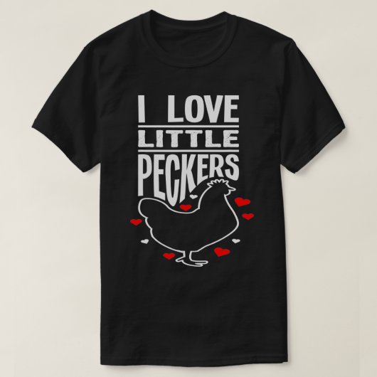 Ik hou van kleine peckers grappig Dierenvriend cad T-shirt (Design voorkant)