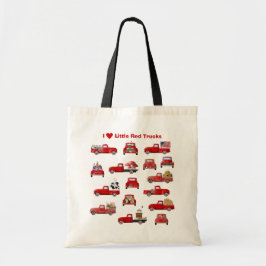 Ik hou van kleine rode vrachtwagens tote bag