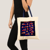 Ik hou van kleine rode vrachtwagens tote bag (Voorkant (product))