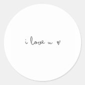 ik hou van kleine sticker (Voorkant)