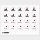 Ik hou van kleine wijzigingen vierkante sticker (Vel)