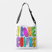 Ik hou van kleuren crossbody tas (Achterkant)