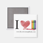 Ik hou van kleurmagneet magneet (Voorkant / Achterkant)