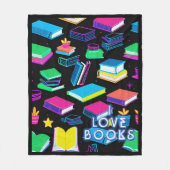 Ik hou van kleurrijke boeken fleece deken (Voorkant)