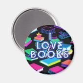 Ik hou van kleurrijke boeken magneet (Voorkant / Achterkant)