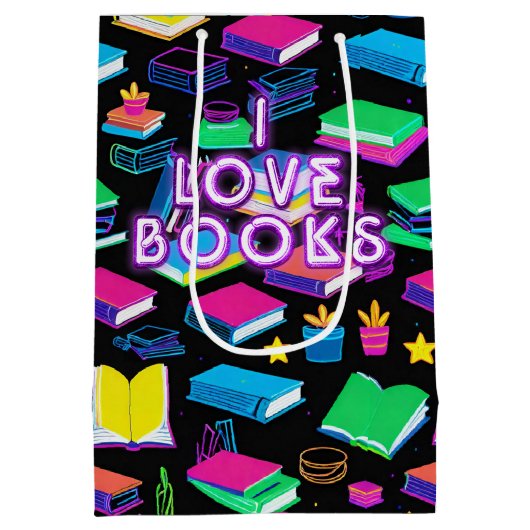 Ik hou van kleurrijke boeken medium cadeauzakje (Achterkant)