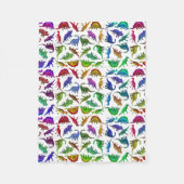 Ik hou van kleurrijke dinosauriërs... rugzak fleece deken (Voorkant)