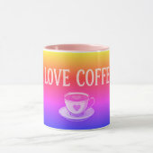 Ik hou van kleurrijke koffie mok (Midden)