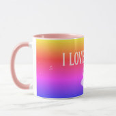 Ik hou van kleurrijke koffie mok (Links)