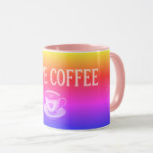 Ik hou van kleurrijke koffie mok (Voorkant rechts)