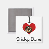 Ik hou van kleverige broodjes magneet (Voorkant / Achterkant)