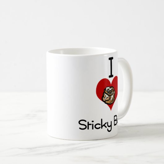 Ik hou van kleverige vlekken koffiemok (Voorkant rechts)