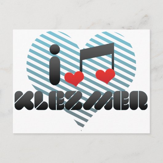Ik hou van Klezmer Briefkaart (Voorkant)