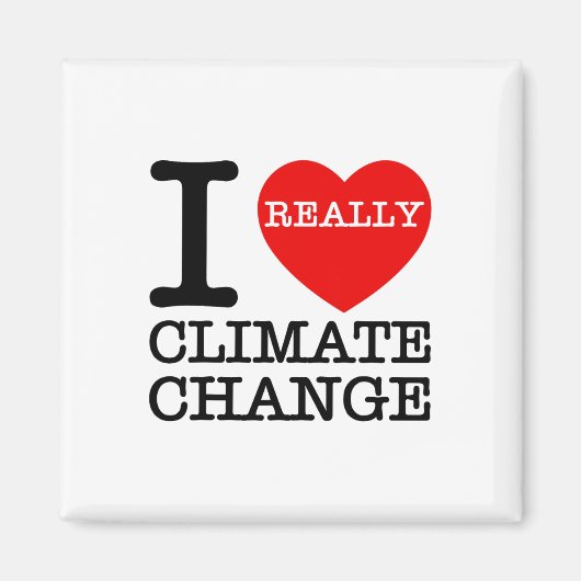 Ik hou van klimaatverandering hartverwarmend, grap magneet (Voorkant)